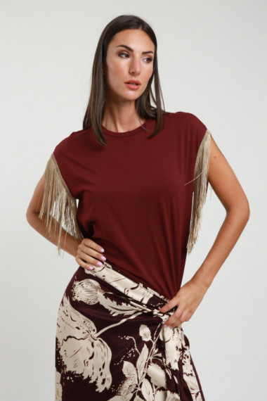 T-shirt Frange
