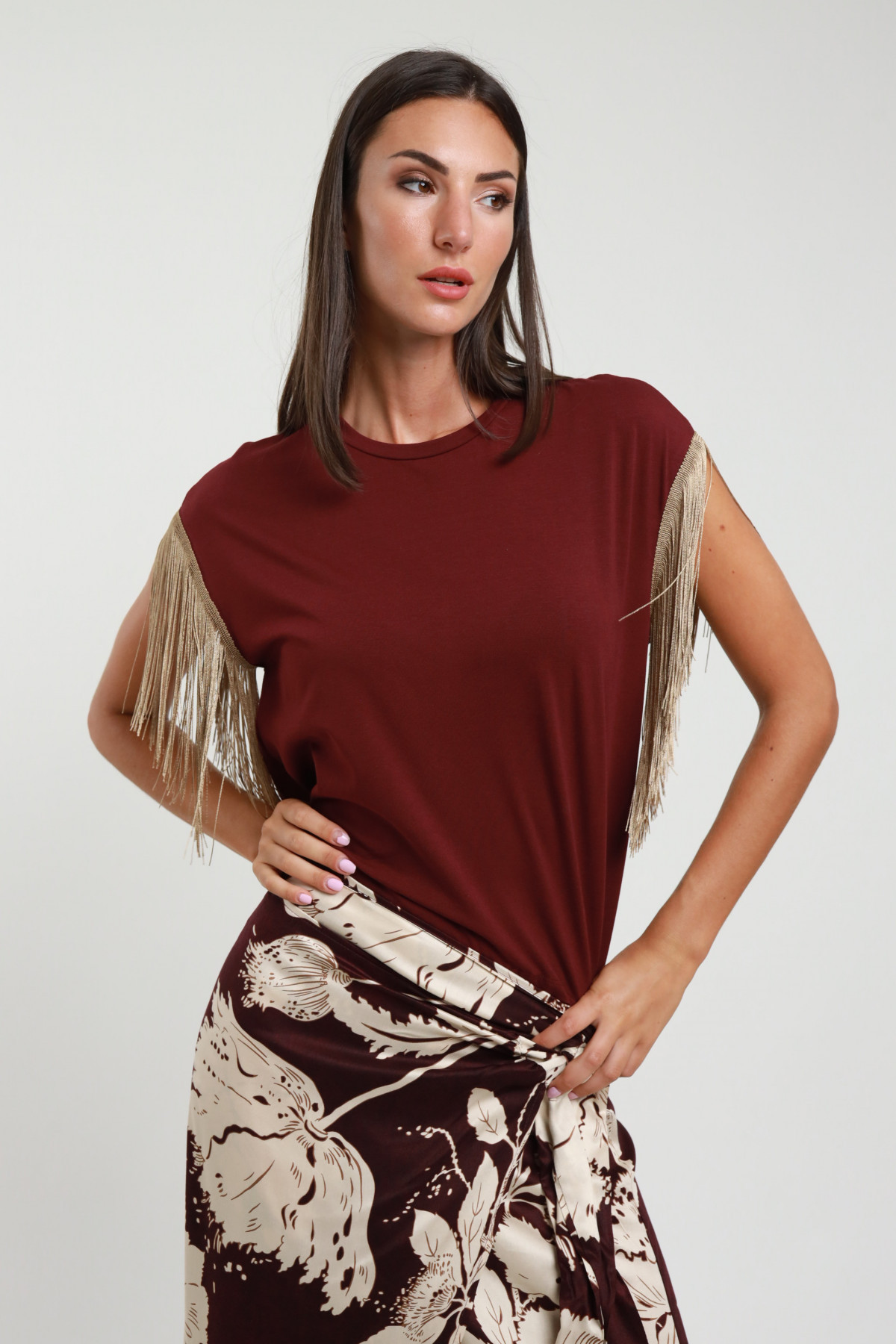 T-shirt Frange