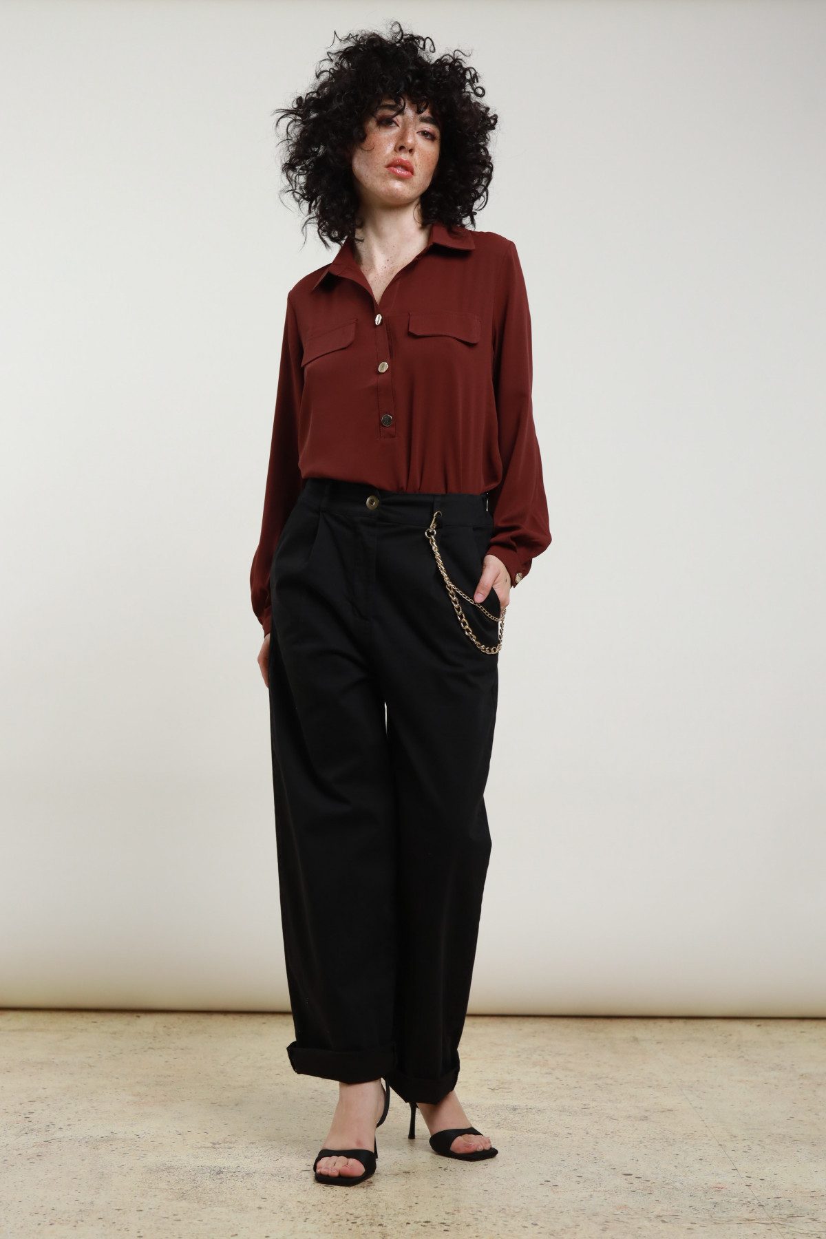Pantaloni Ovetto con Catena