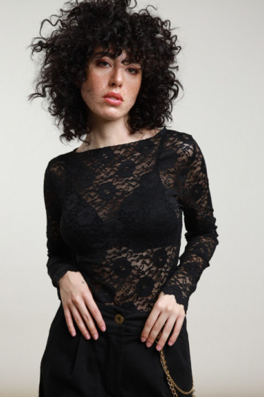Long lace long sleeve t-shirt