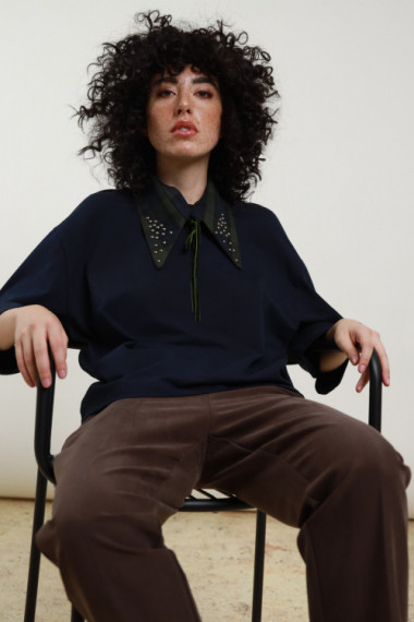 T-Shirt Colletto Check