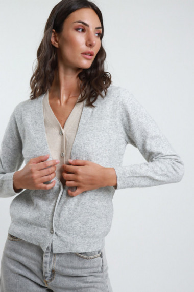 Cardigan Doppio Collo