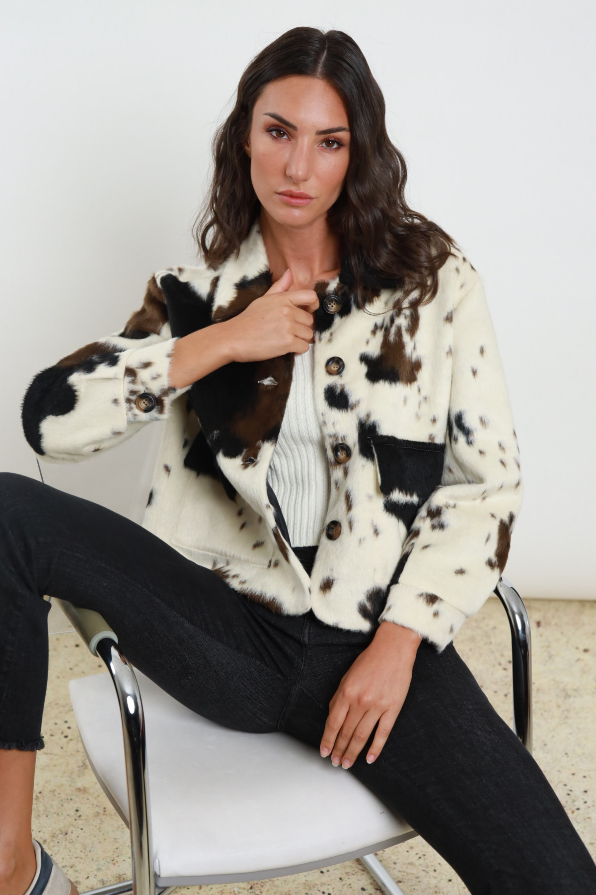 Animal shirt jacket