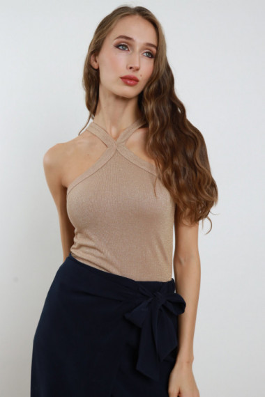 Lurex Rippen -Tanktoper