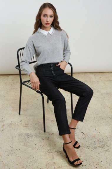 Jeans 4 bottoni gioiello 98%co 2%ea