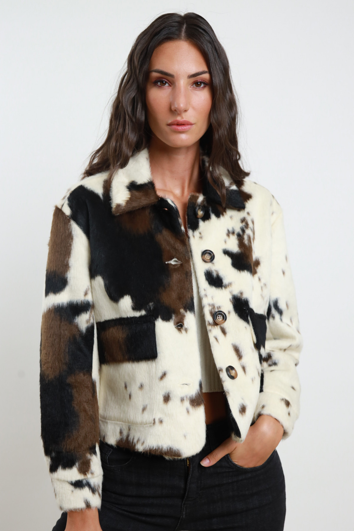 Animal shirt jacket