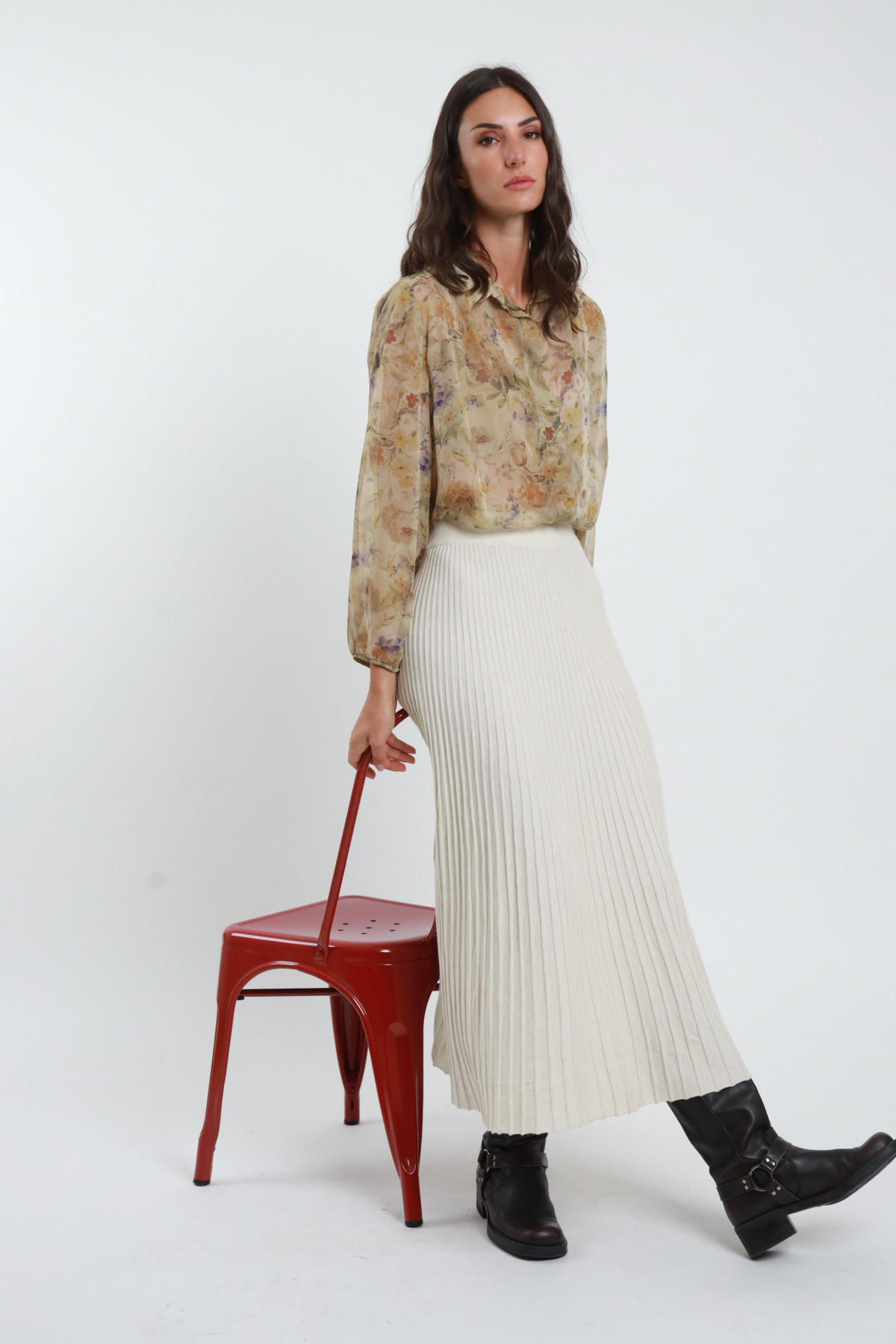 Plisse skirt '