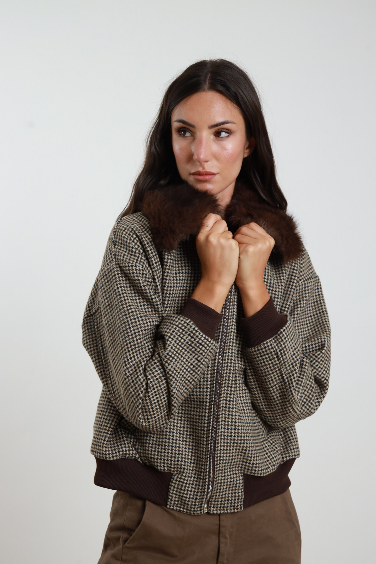 Bomber mit Pied de Poule