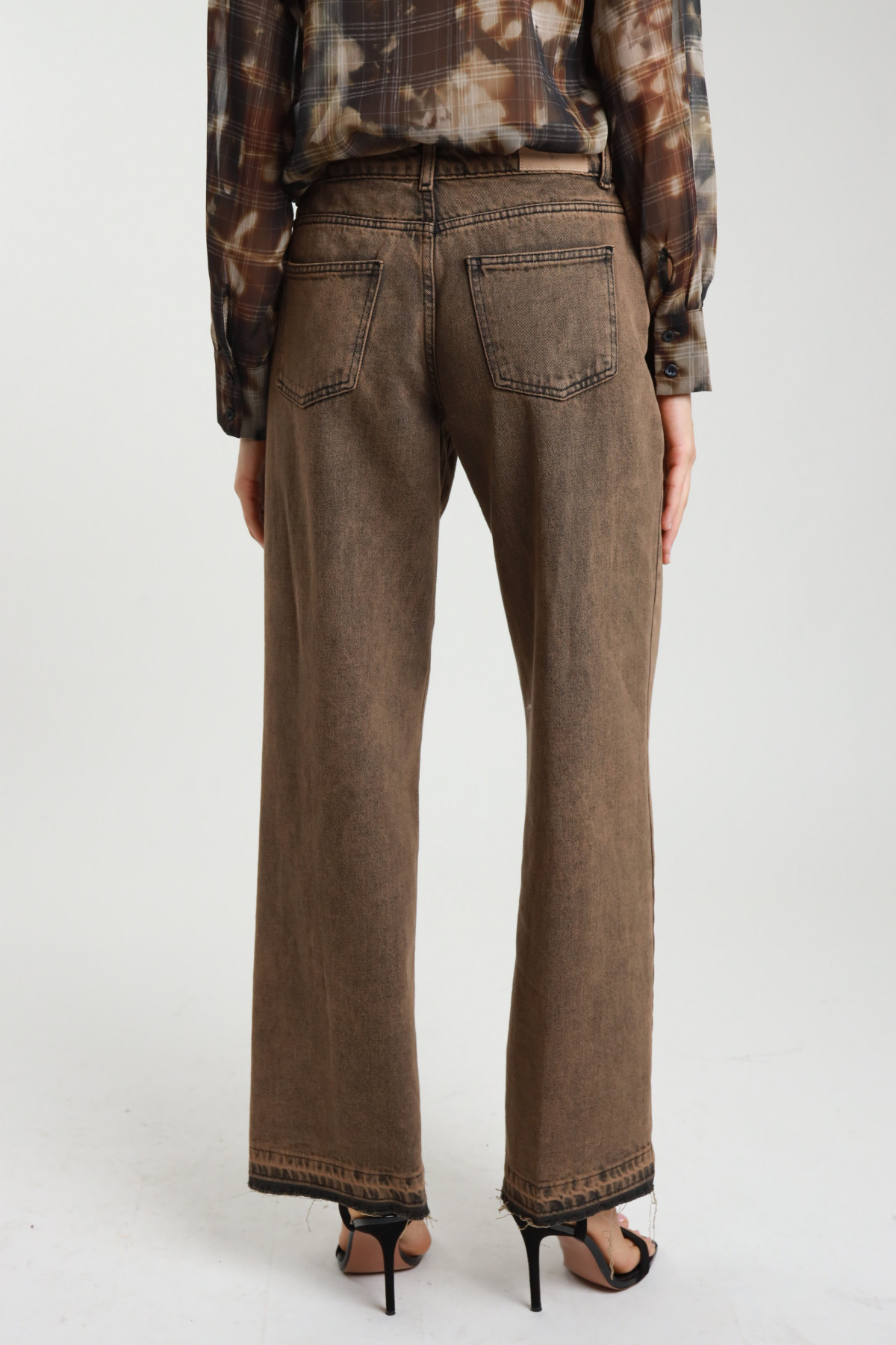 Jeans Palazzo Effetto Used