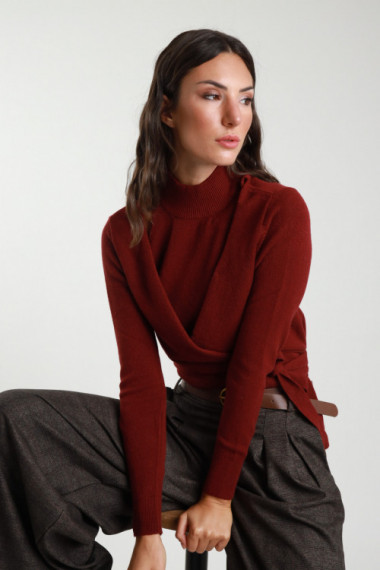 Maglione Incrociato Cut-Out