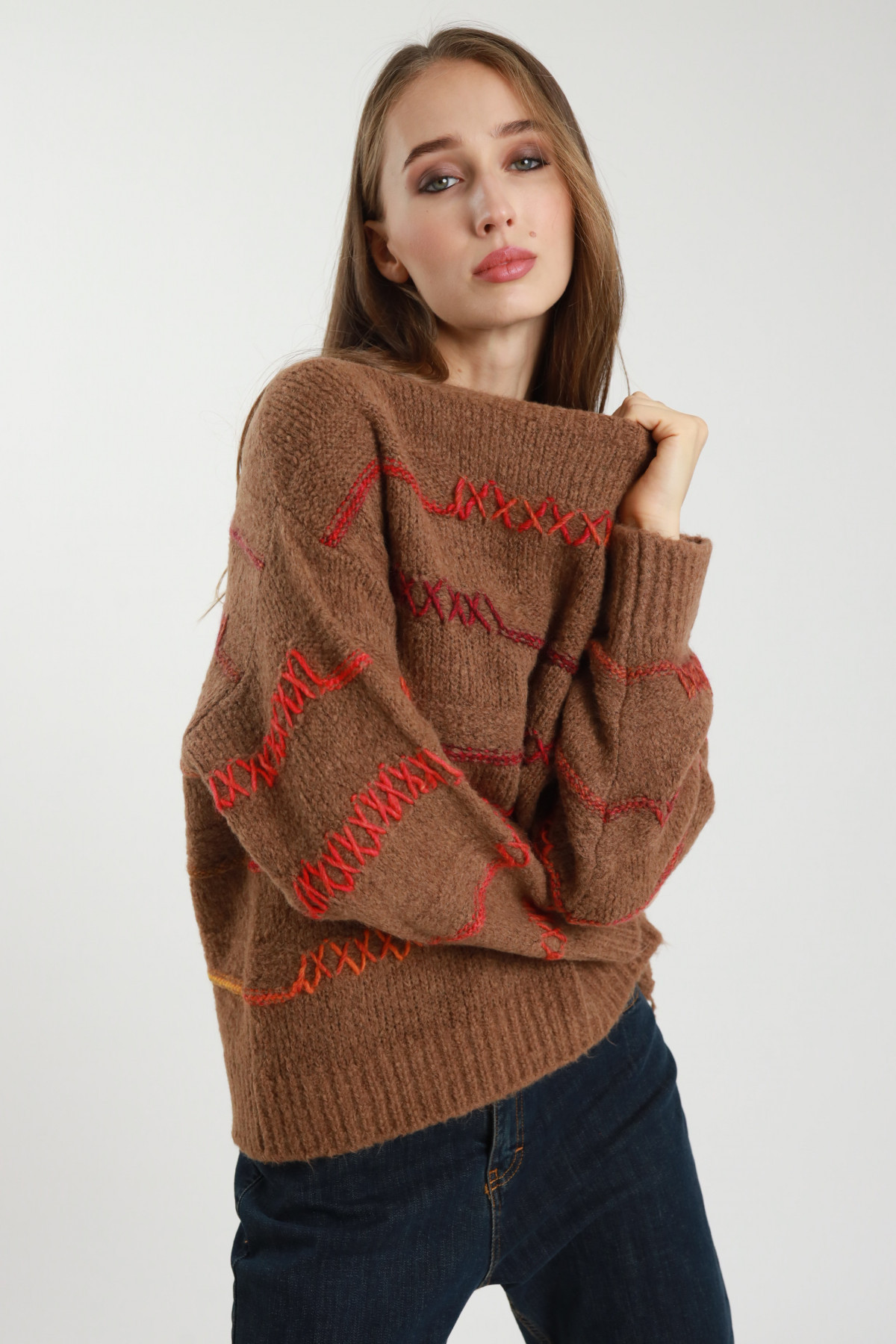 Stickpullover