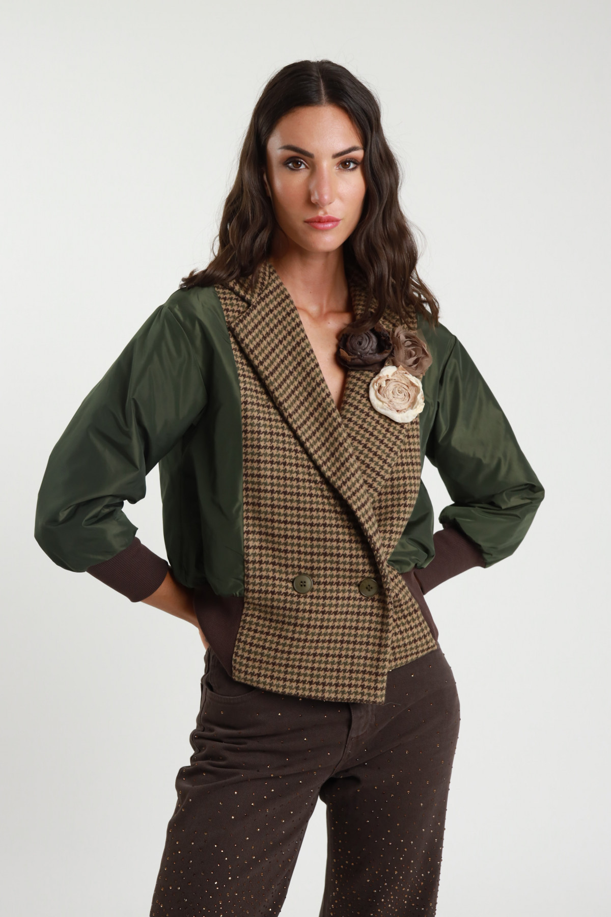 Flower bomber jacket