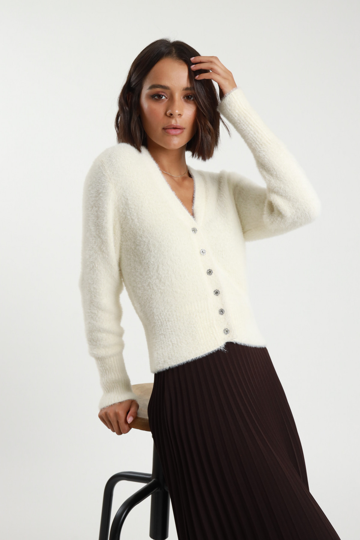Eco -Länge Cardigan