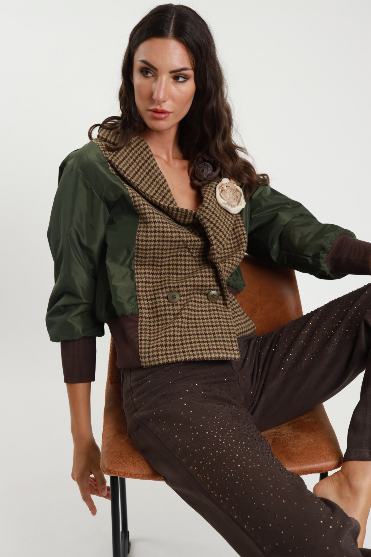 Flower bomber jacket