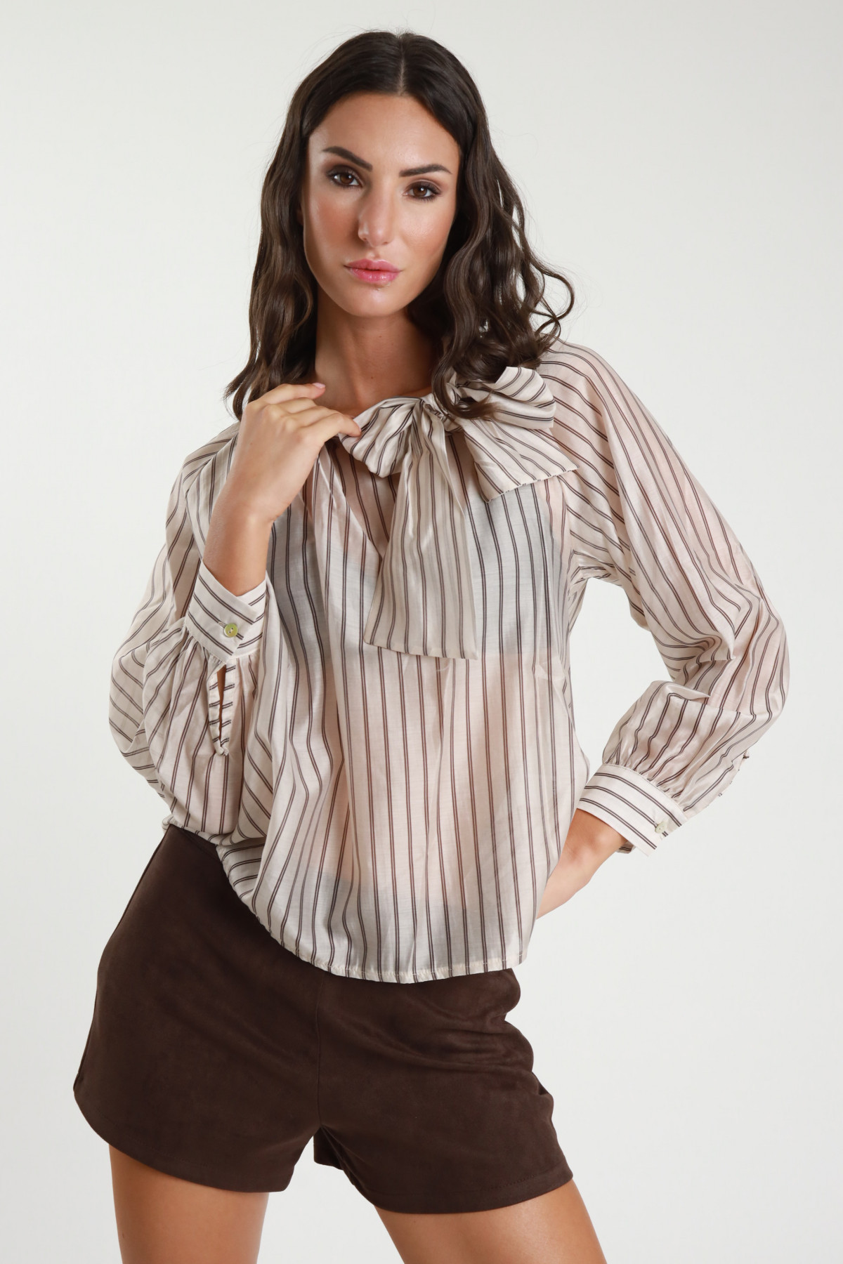 Camicia Gessata Fiocco