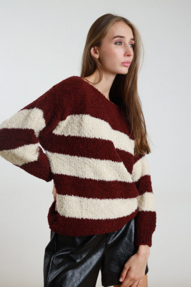 Maglione Righe Bouclè