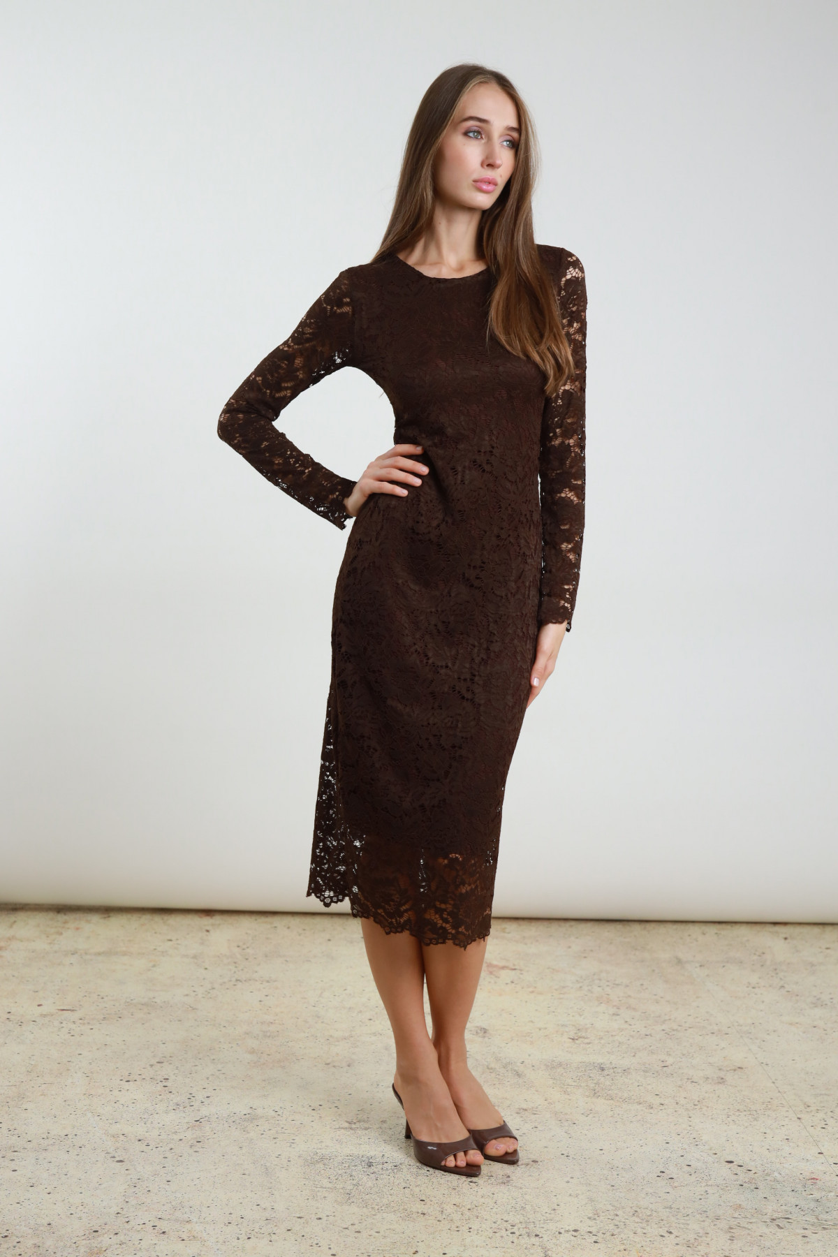 Abito Midi Pizzo