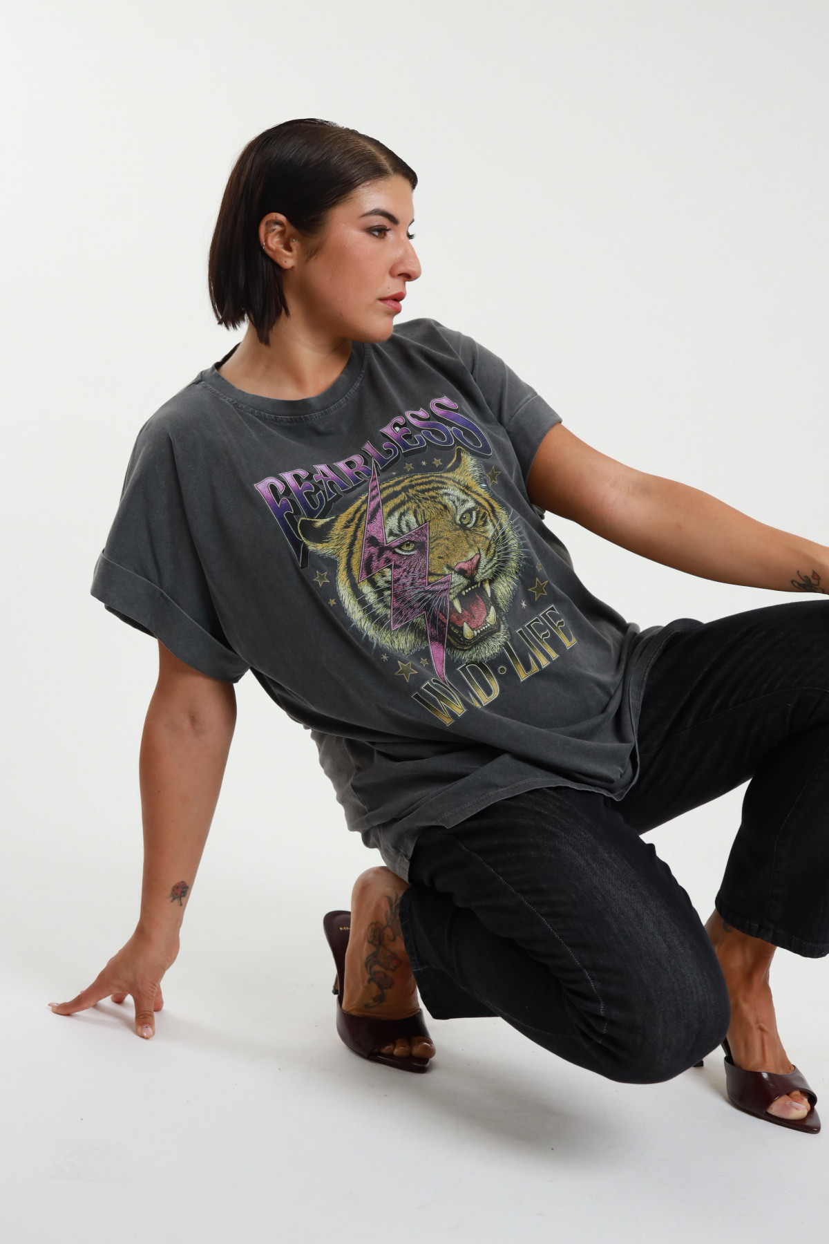 Susy Star - T-Shirt Marmorizzata Stampa