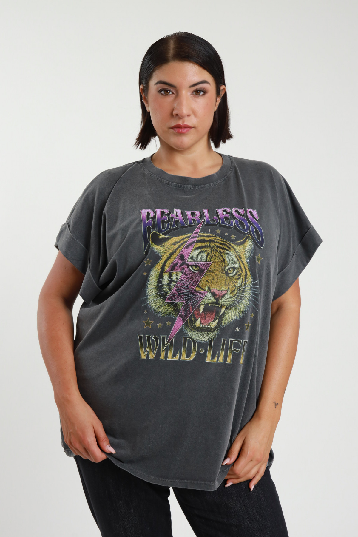 Susy Star - T-Shirt Marmorizzata Stampa