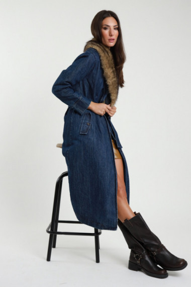 Mantel Denim Faopelliccia