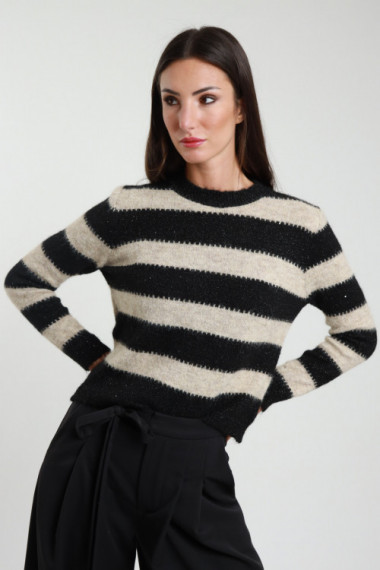 Maglione Righe Micropaillettes