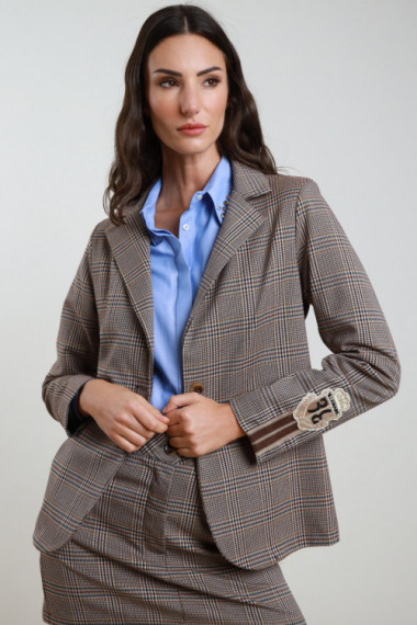 Blazer Check Felpa