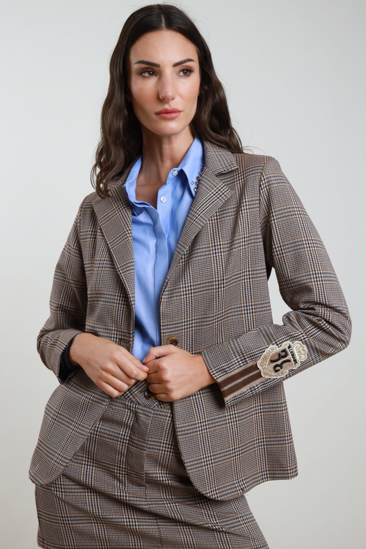 Blazer Check Felpa
