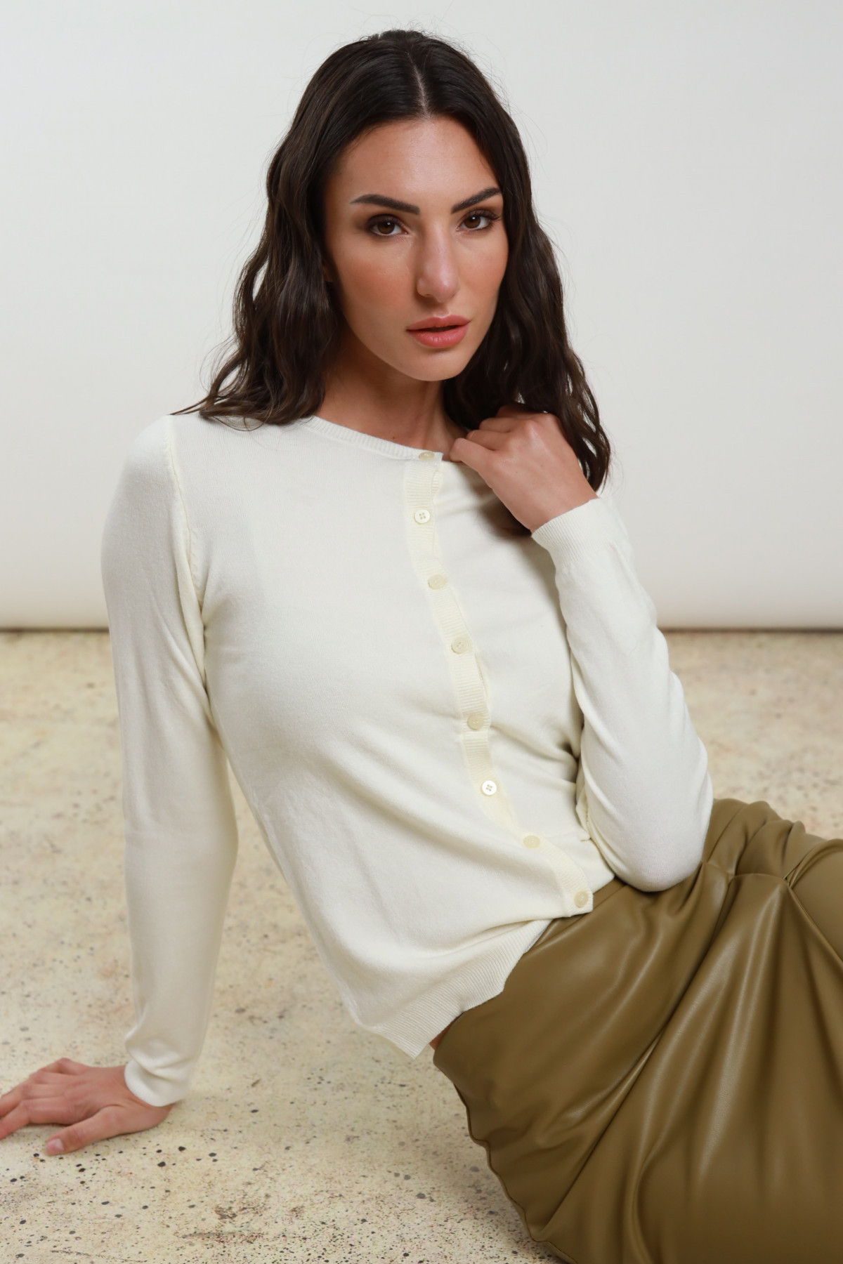 Cardigan Girocollo
