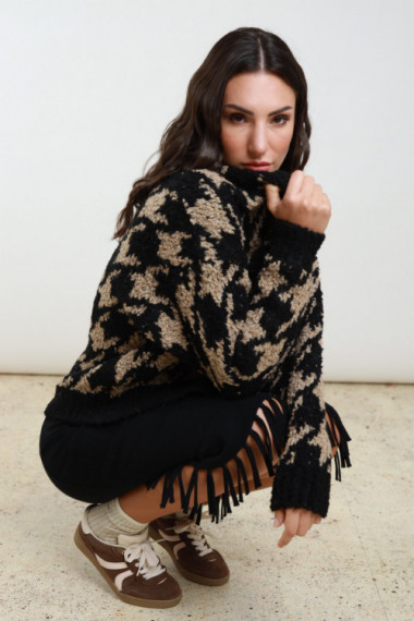 Cardigan Pied De Poule