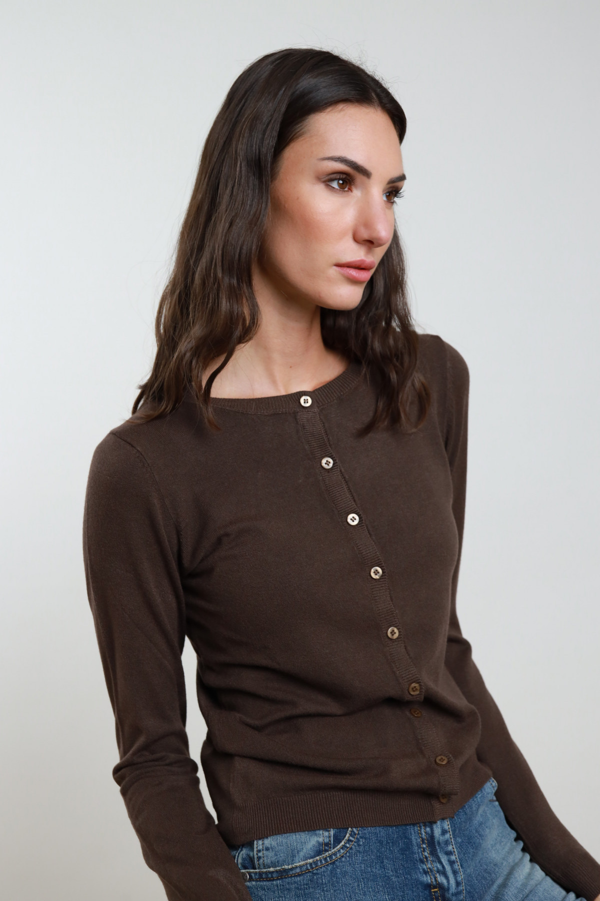 Cardigan Girocollo