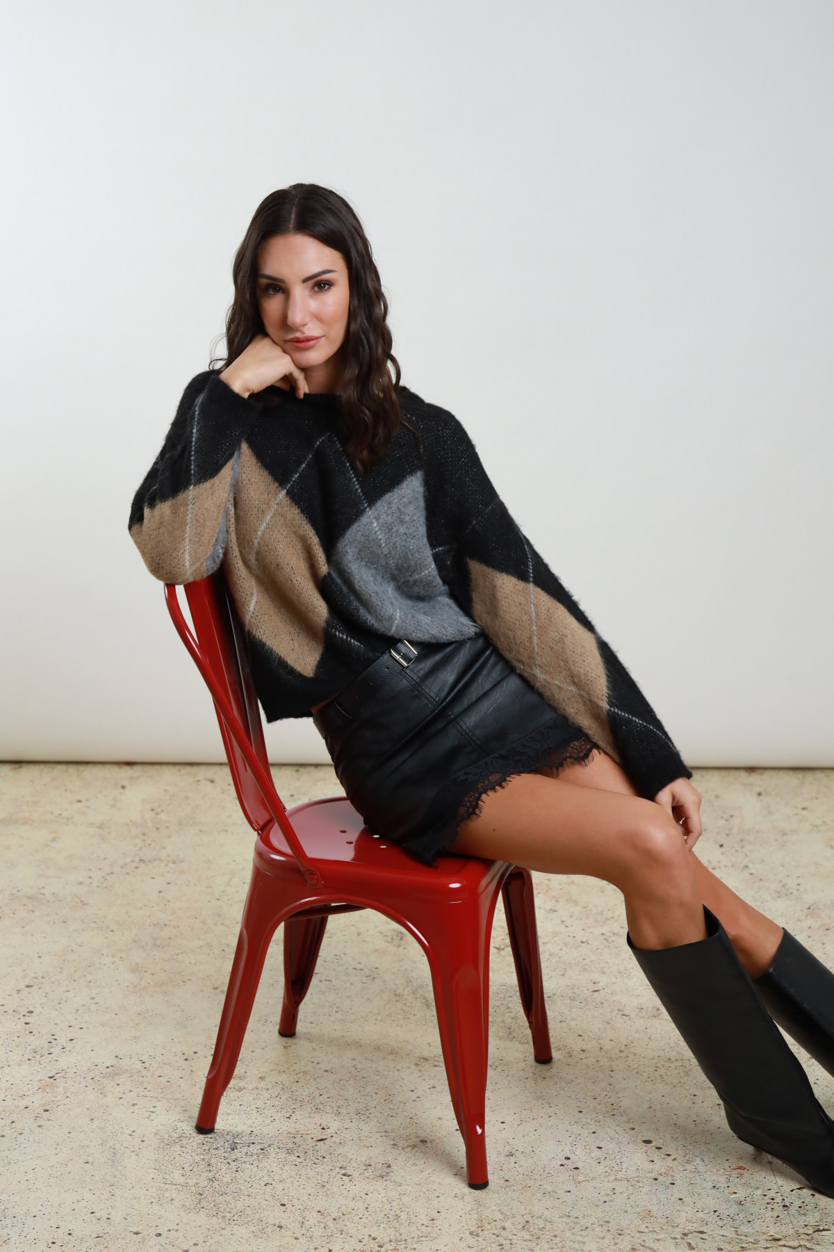 Maglione Jacquard Rombi