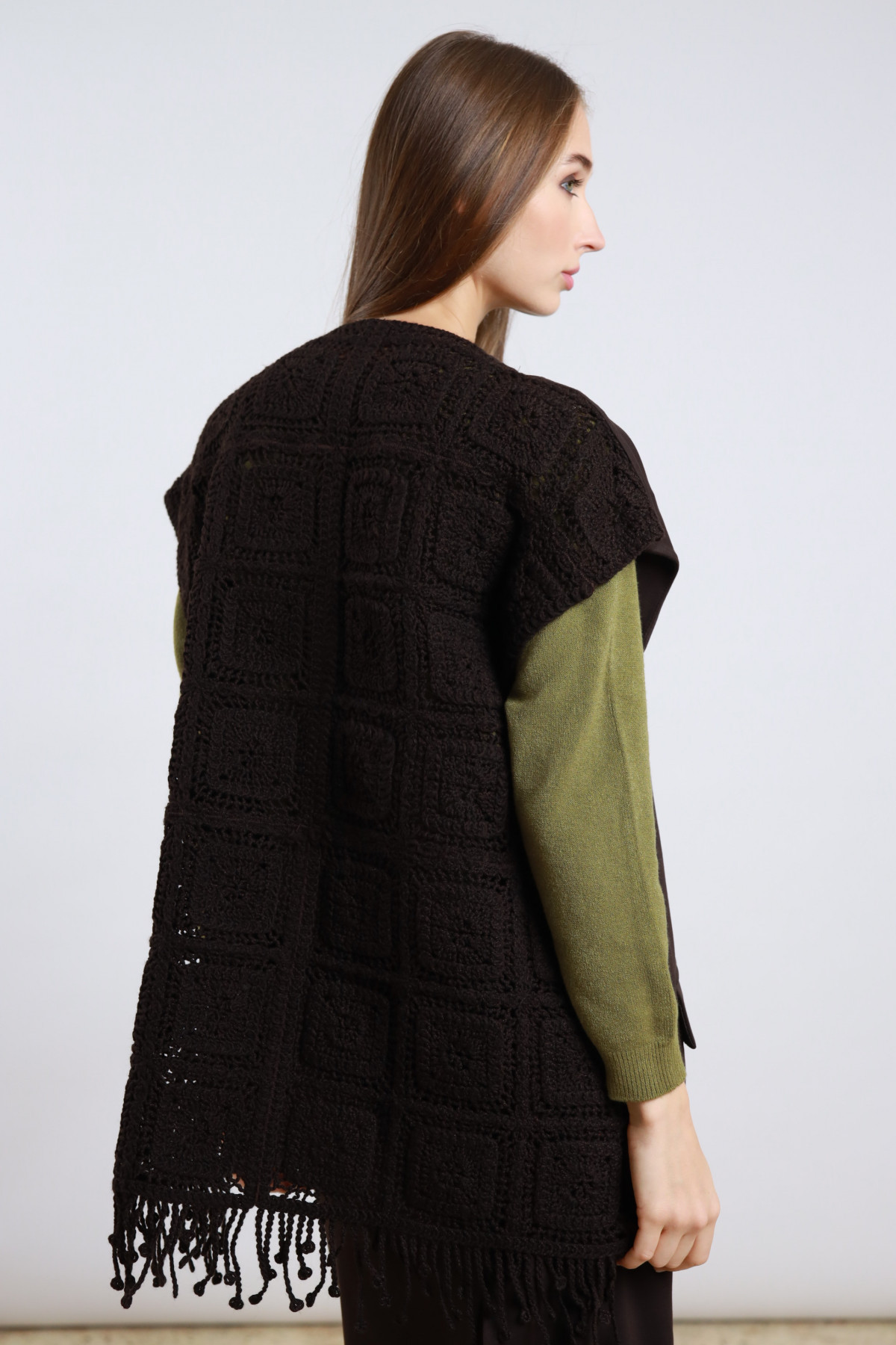 Gilet Frange e Crochet