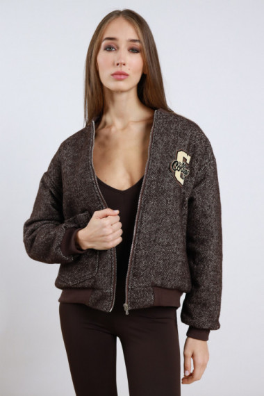 Bomber Spinato Ecopelle