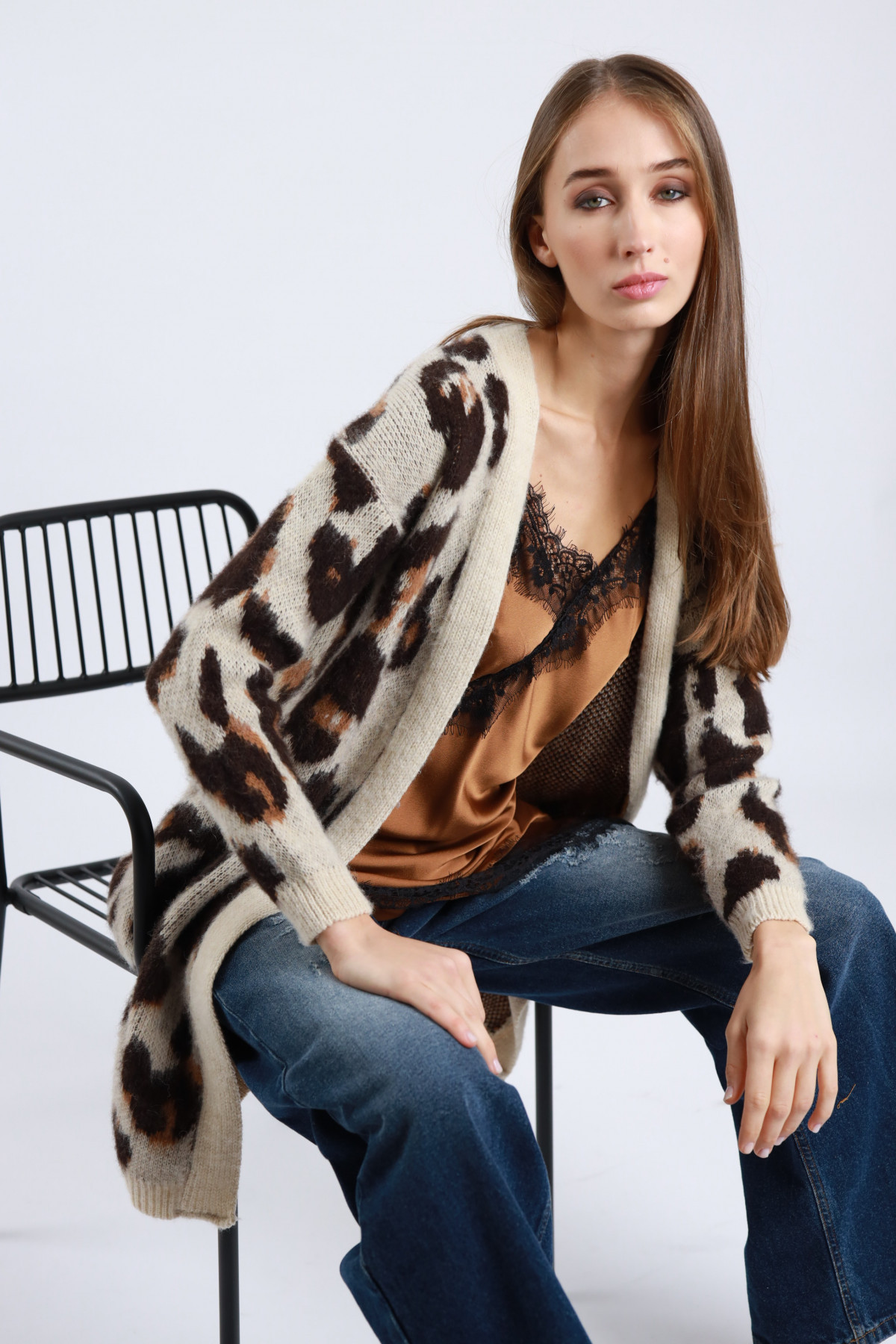 Cardigan Lungo Animalier