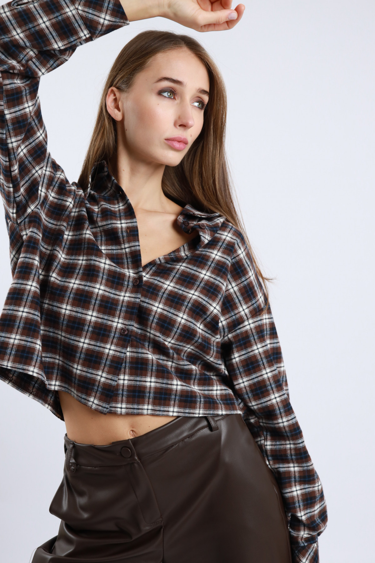 Camicia Crop Quadri