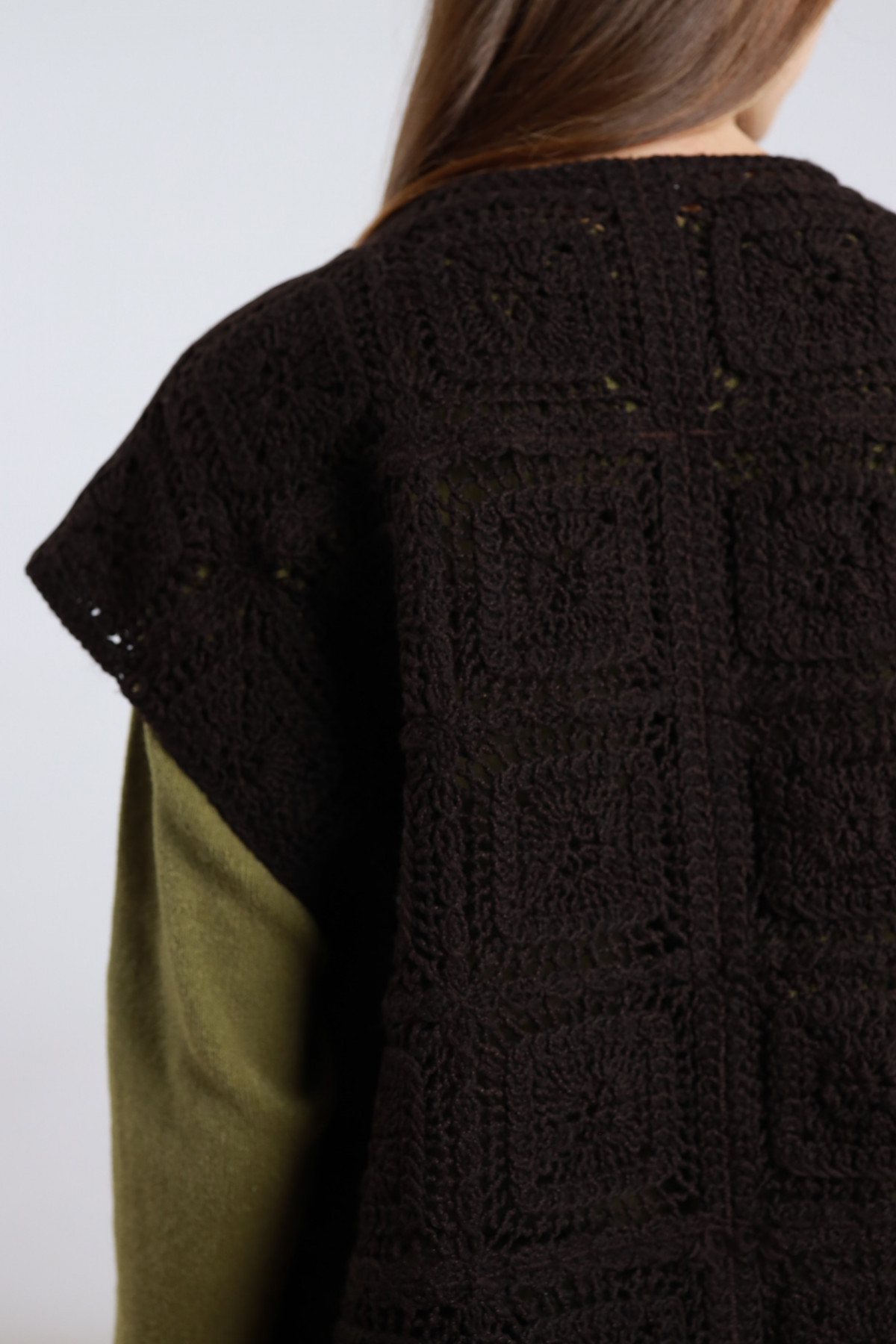 Gilet fringes and crochet