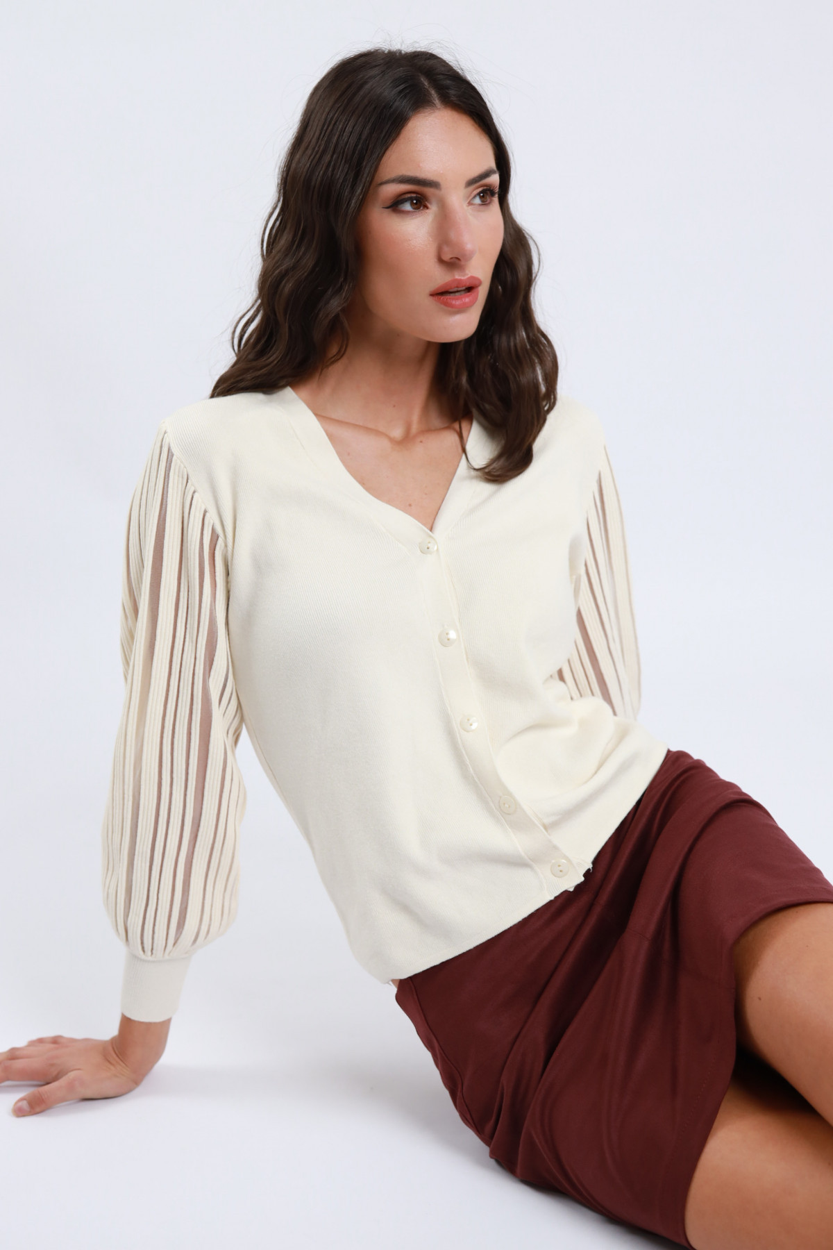 Cardigan Maniche a Palloncino