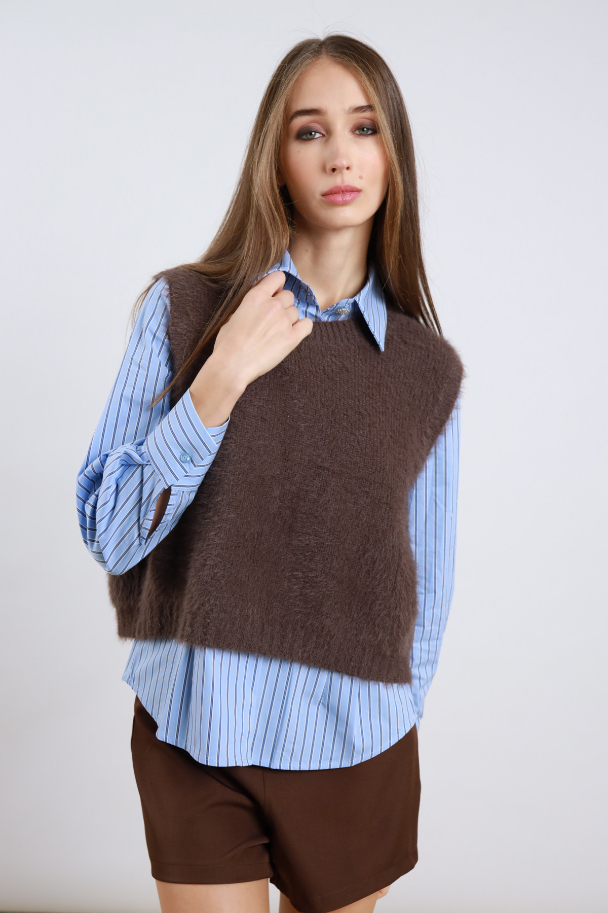 Gilet Effetto Pelliccia