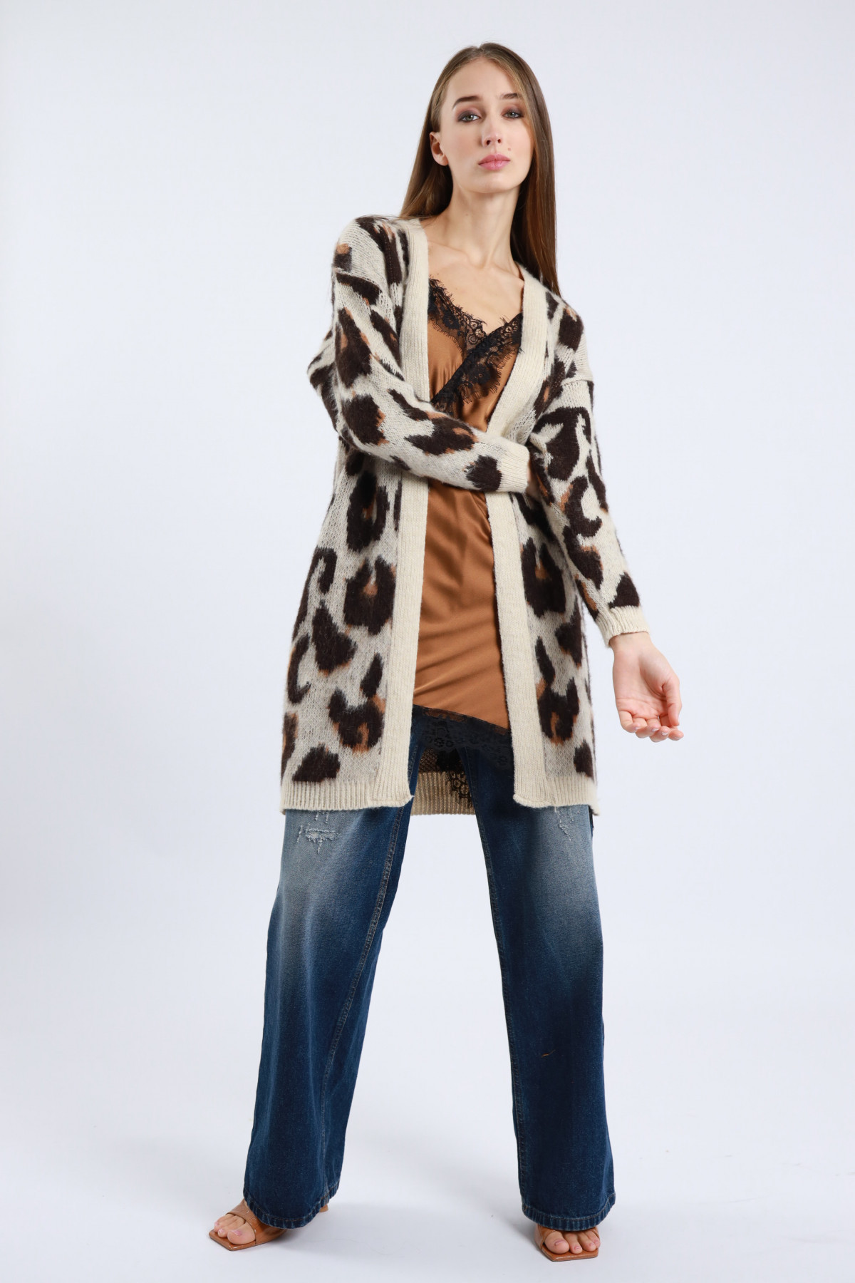 Cardigan Lungo Animalier