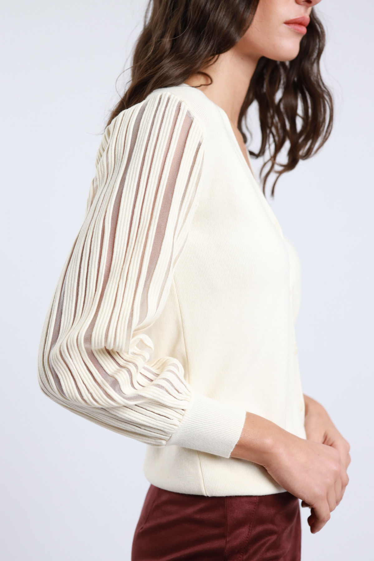 Cardigan Maniche a Palloncino
