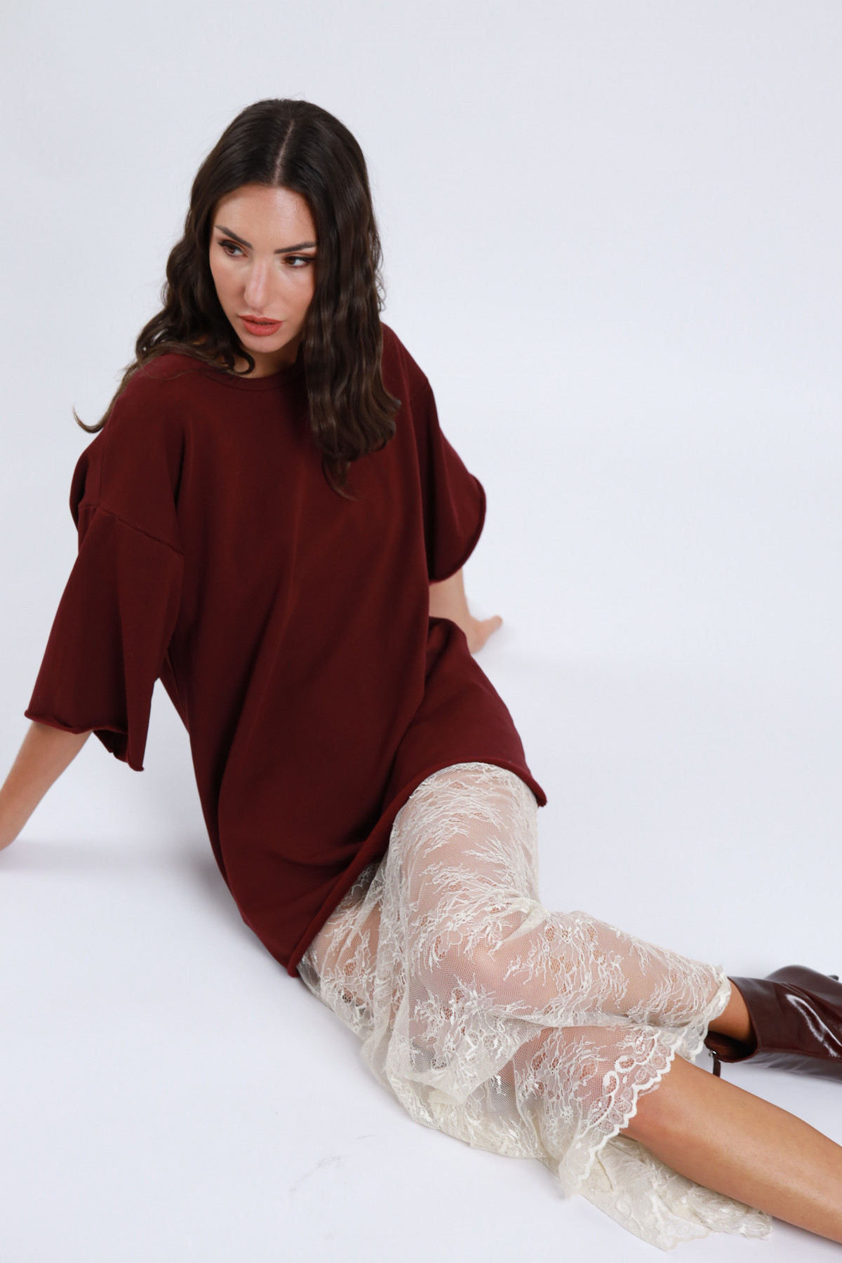 Abito T-Shirt + Pizzo