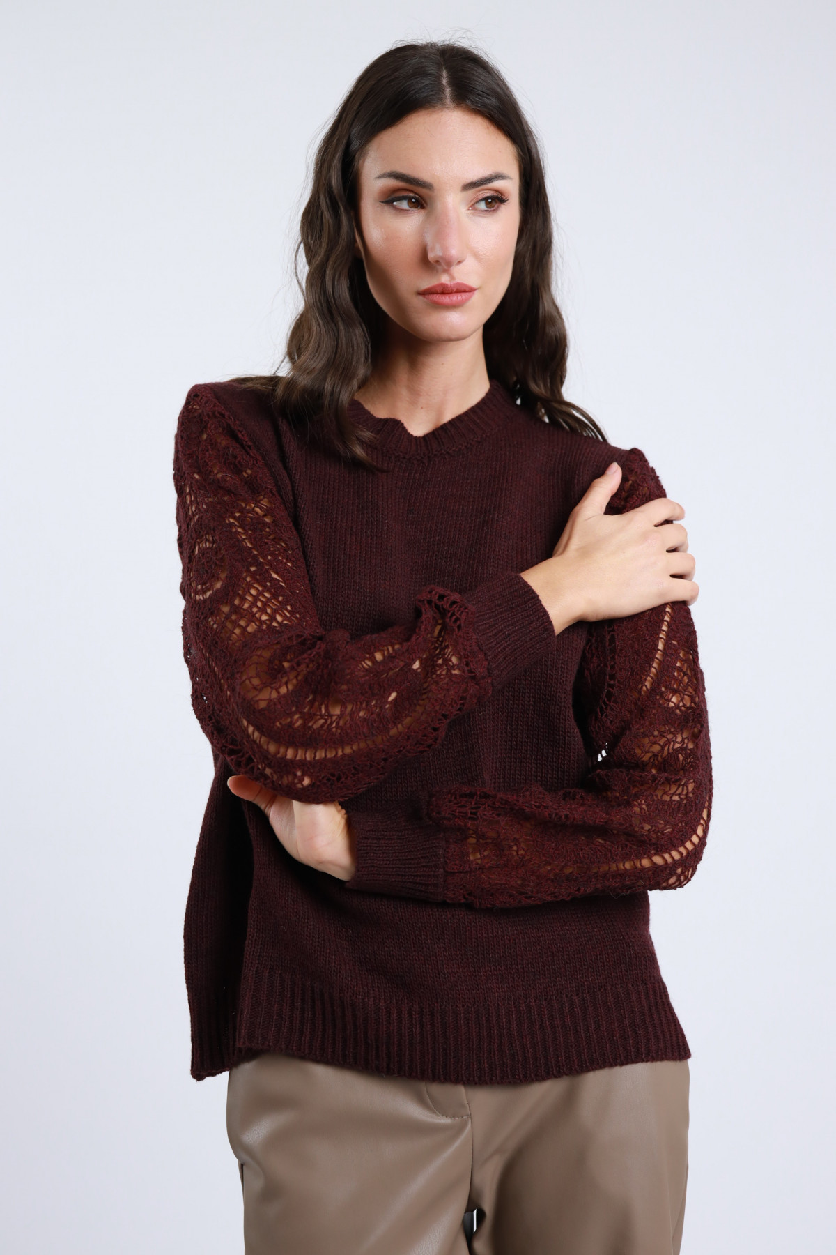 Crochet sleeve shirt