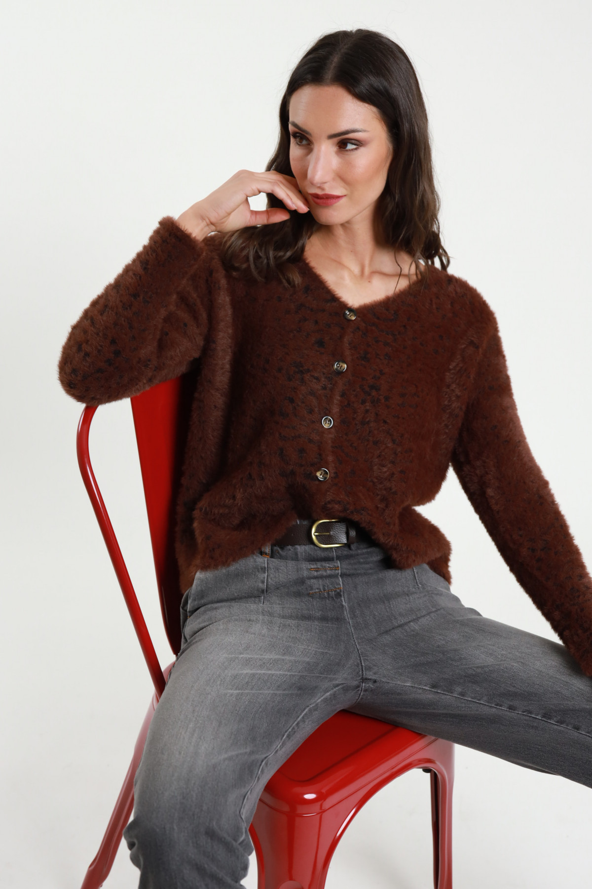 Gefleckter Cardigan