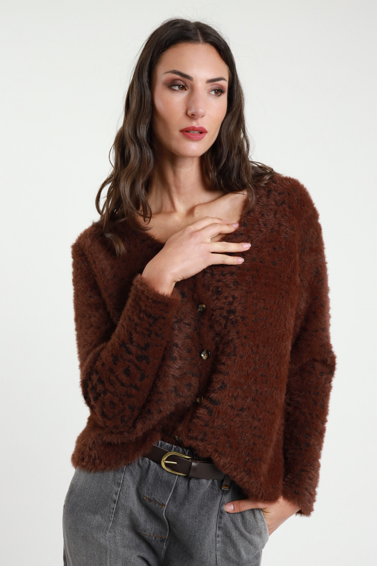 Gefleckter Cardigan