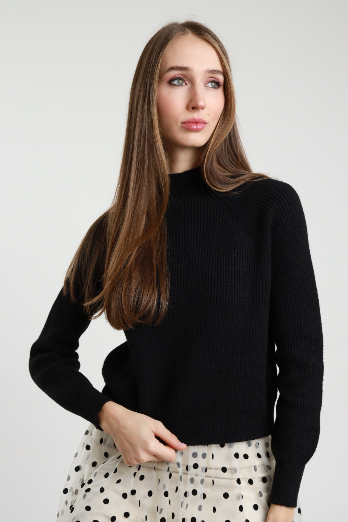 Gerippter Pullover