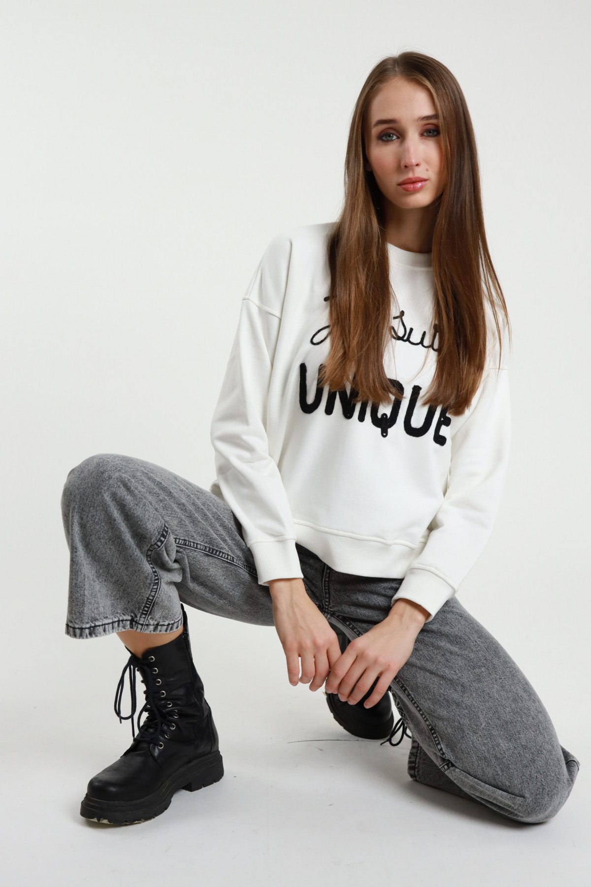 Jeans Gamba Dritta Slavati
