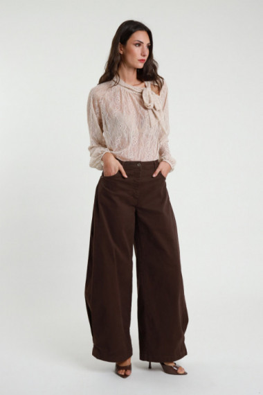 Pantaloni Over Tinto Capo