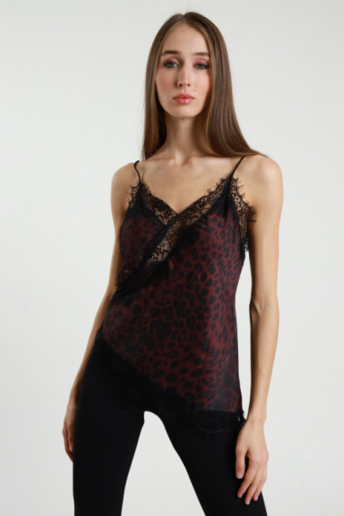 Spotted Top with Lace