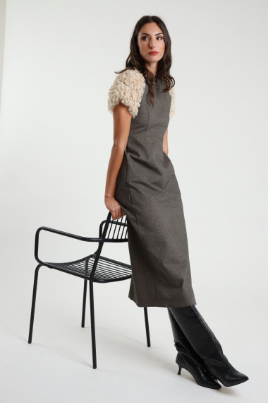 Faux fur dress