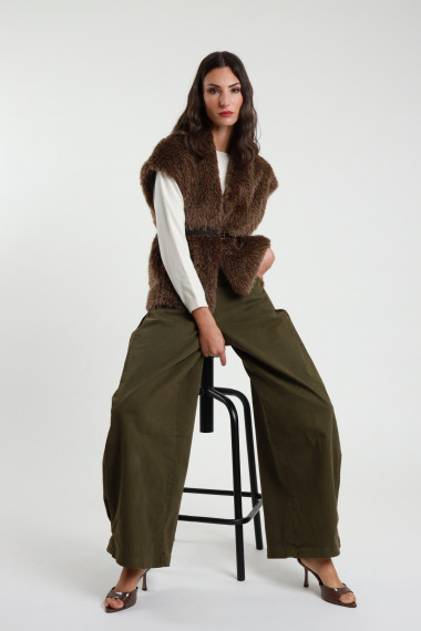 Pantaloni Over Tinto Capo